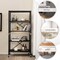 Costway 5-Tier Foldable Storage Shelves Adjustable Collapsible Organizer Rack with Wheels